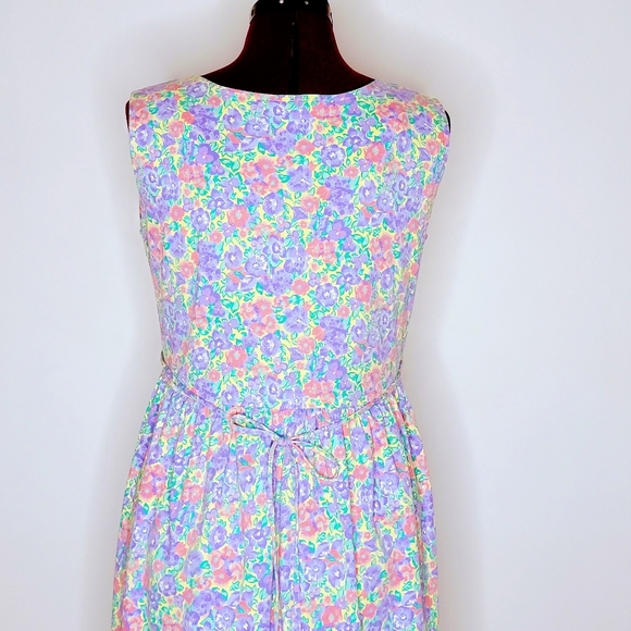 Tikal Trading Co Maxi Dress Cottagecore Floral Print 90's BOHO Coastal Modest Lg - Picture 6 of 11